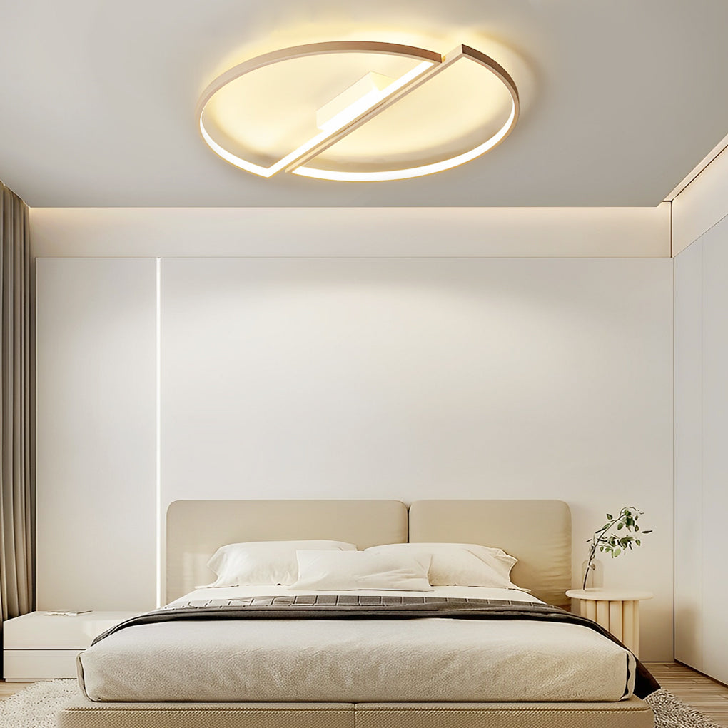 Modern Semi-Circle Dimmable LED Flush Mount Ceiling Light