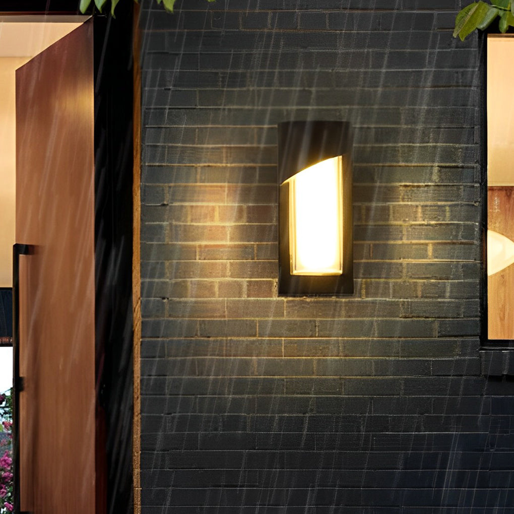 Modern LED Outdoor Wall Lamp - Black Aluminum Waterproof IP55
