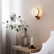 Modern Circular Aluminum LED Wall Sconce with Acrylic Shade