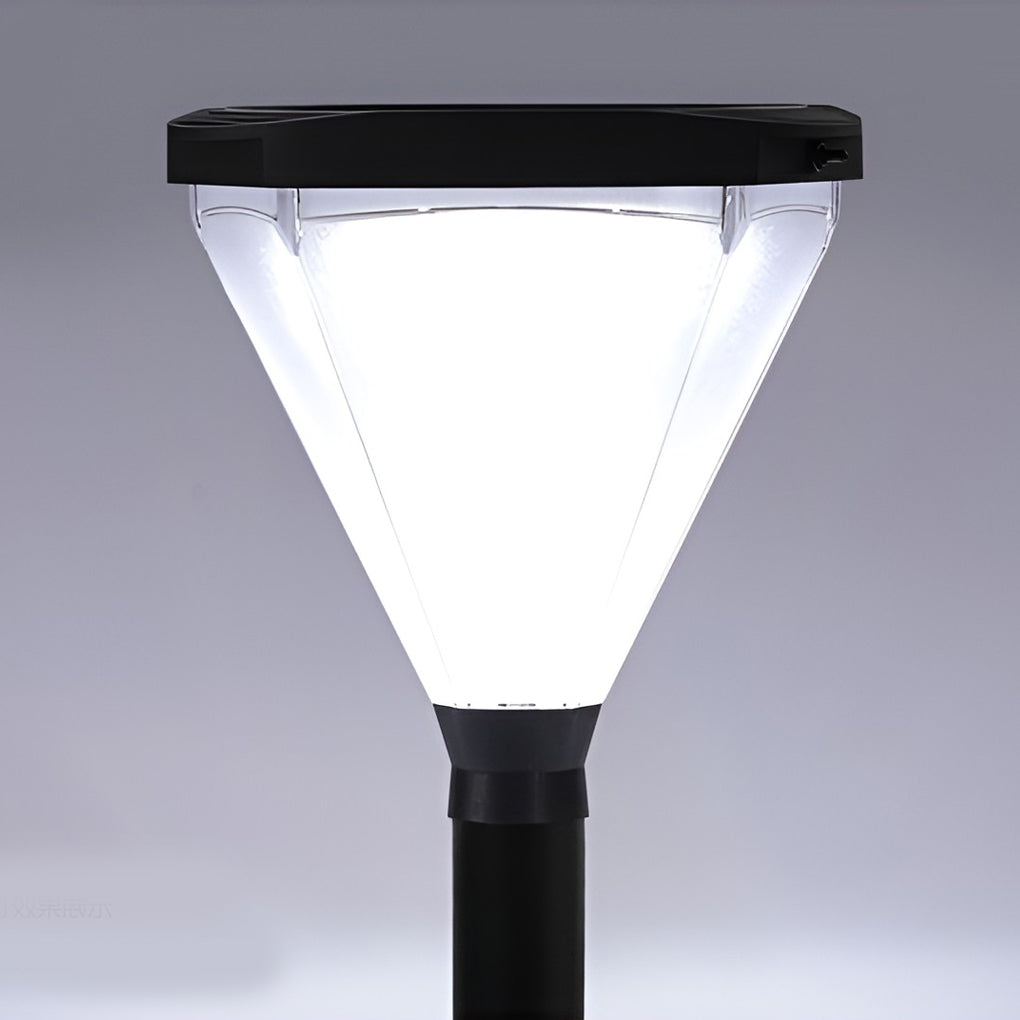 Modern Cone Solar LED Path Light - Outdoor Landscape Lighting
