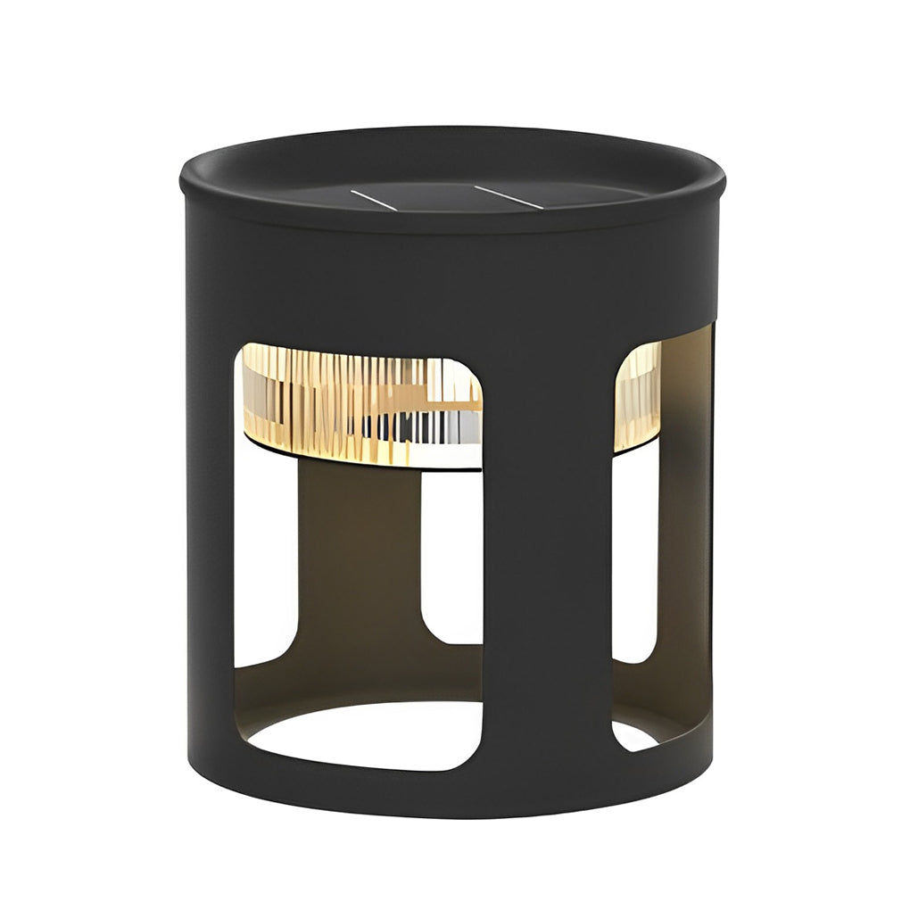 Solar-Powered LED Outdoor Table Lamp with Under-Table Glow