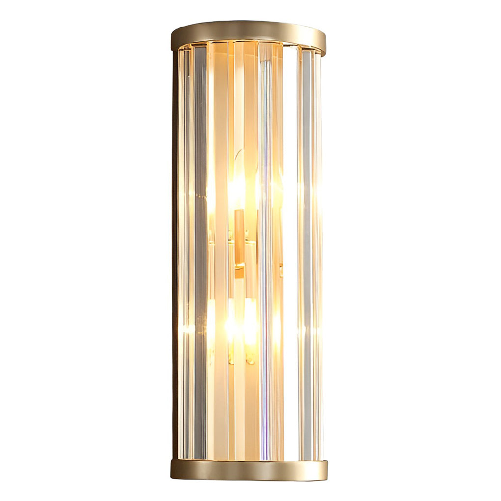 Crystal Wall Sconce with Warm Light – Gold Hardware Finish
