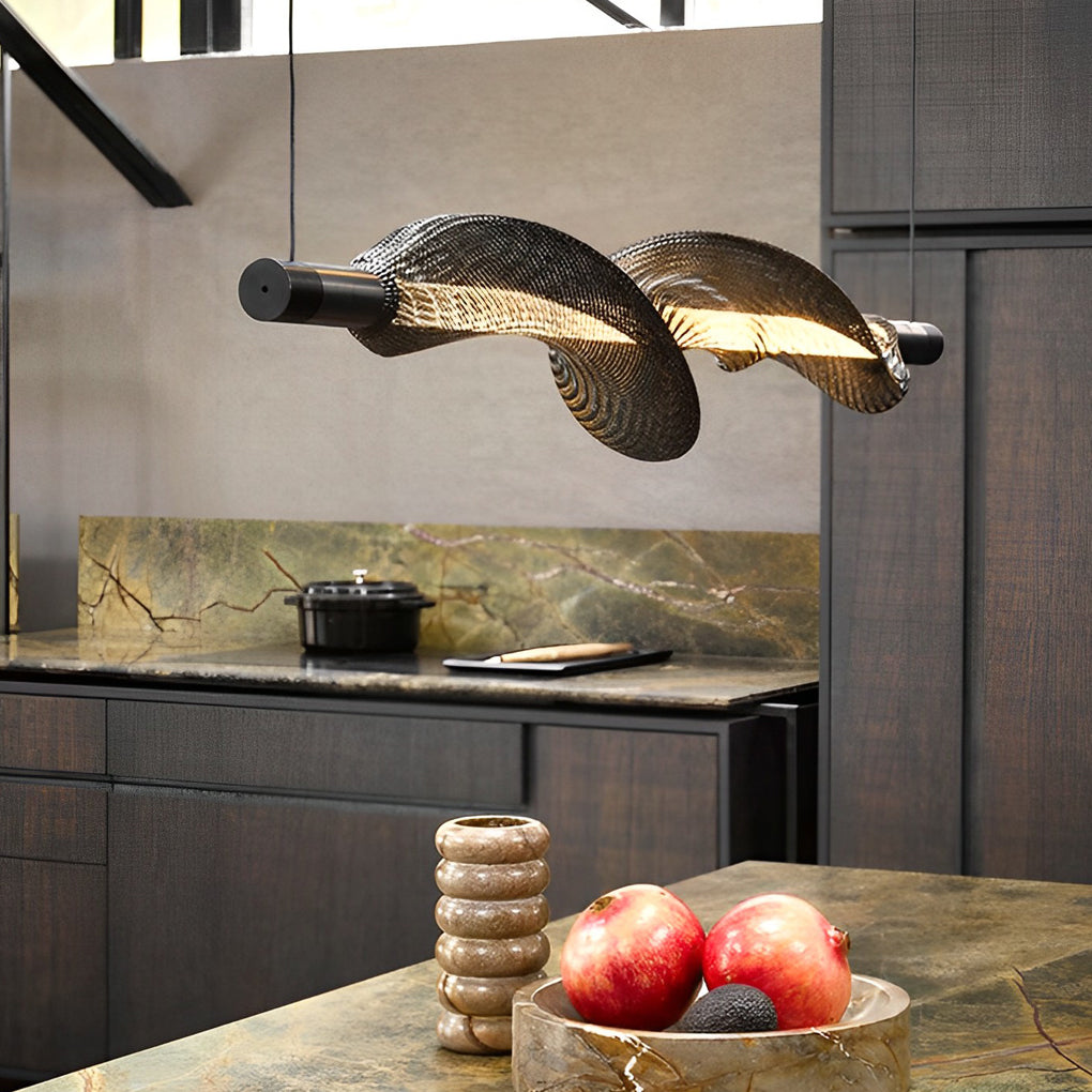 Modern Linear LED Pendant Light - Aluminum & Acrylic Chandelier