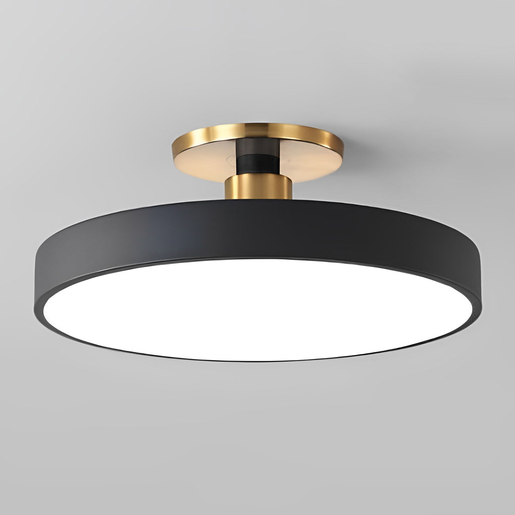 Modern Circular LED Semi-Flush Mount Ceiling Light