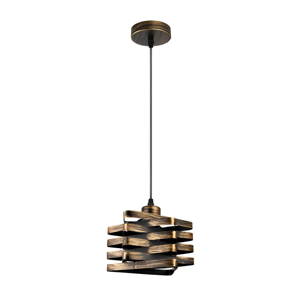 Interwoven Iron Pendant Light Modern Industrial Ceiling Fixture