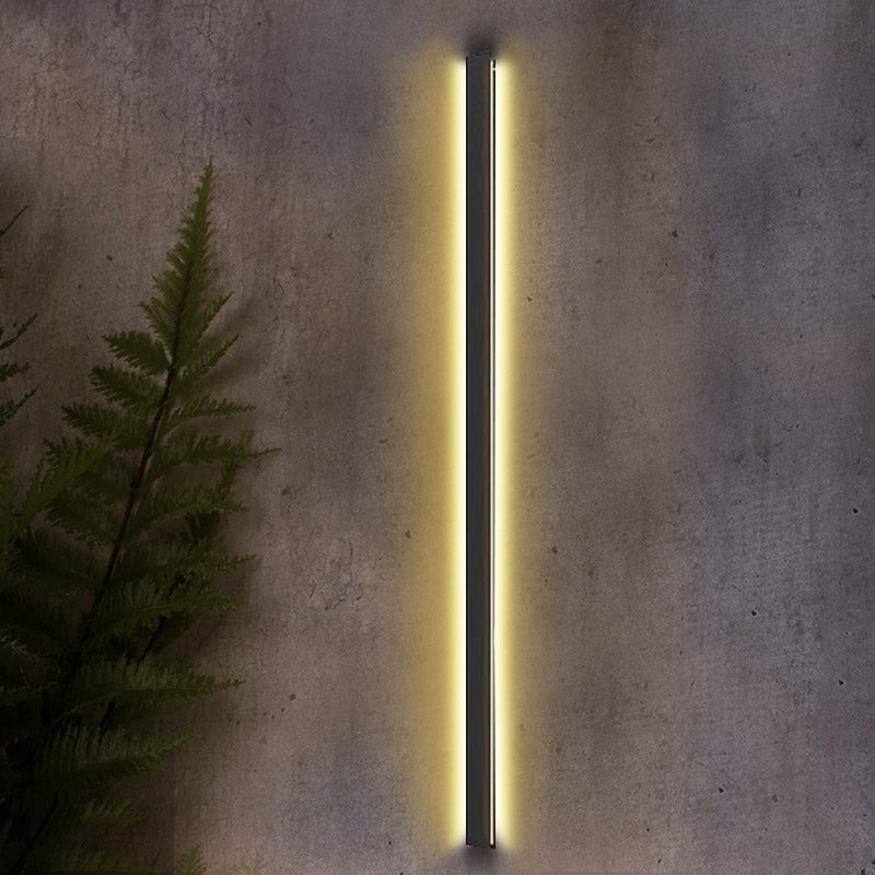 Linear LED Waterproof Outdoor Wall Light Black Minimalist Metal