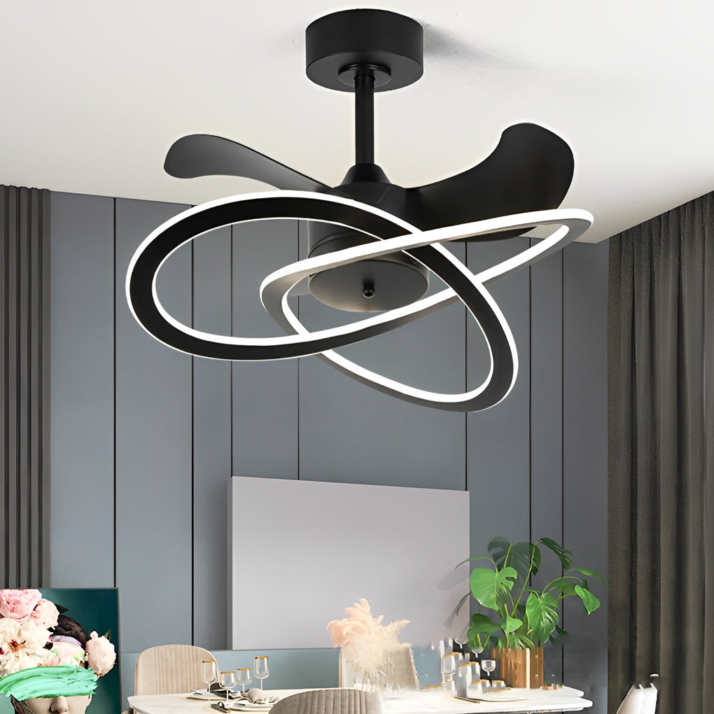 Modern Bladeless Ceiling Fan with LED Light & Remote Control