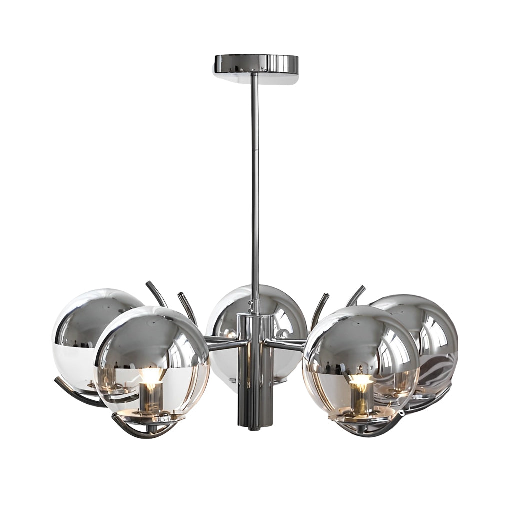Modern Glass Globe Chandelier - 4/5 Lights Nordic Iron Design