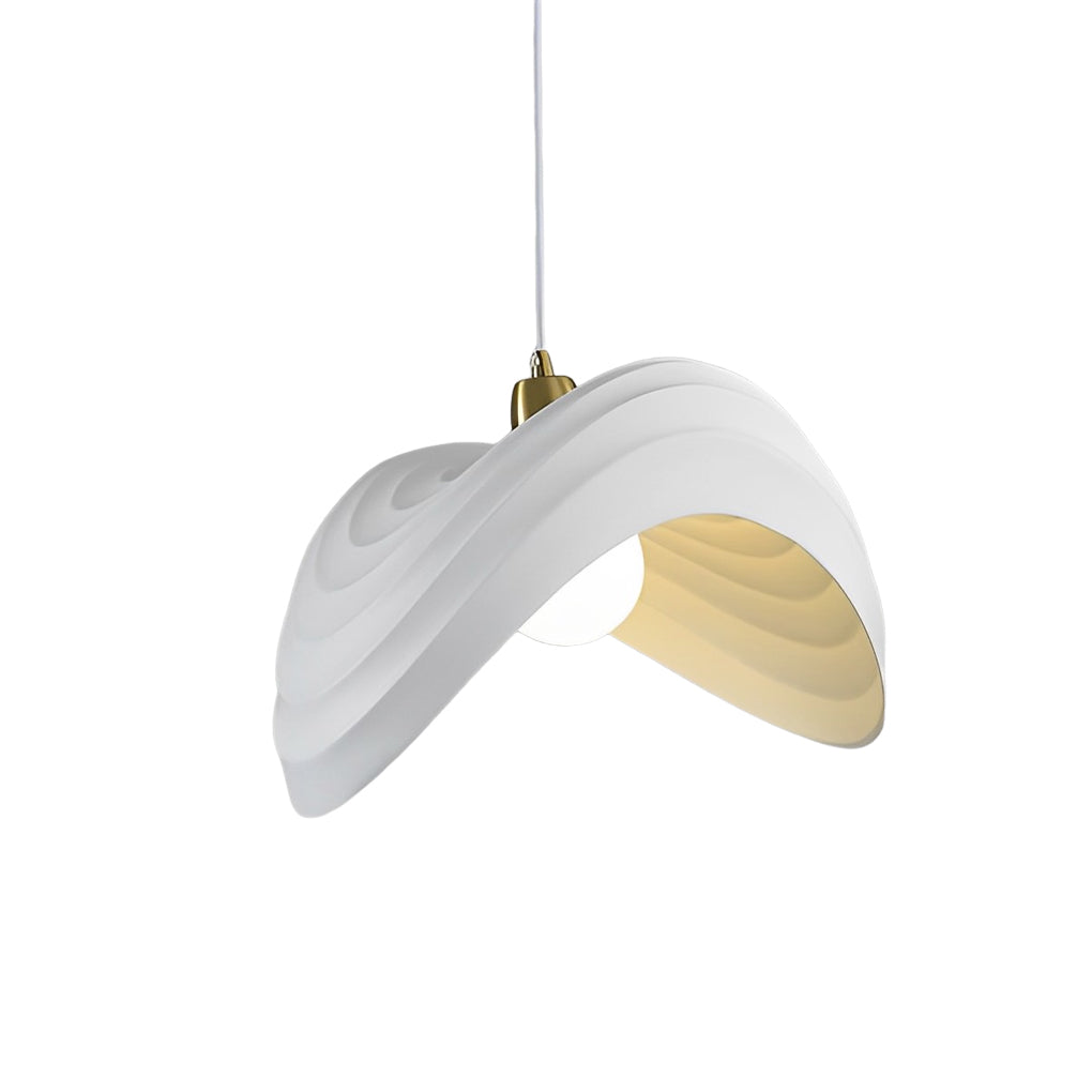 Wabi-Sabi Resin Pendant Light with Plated Hardware