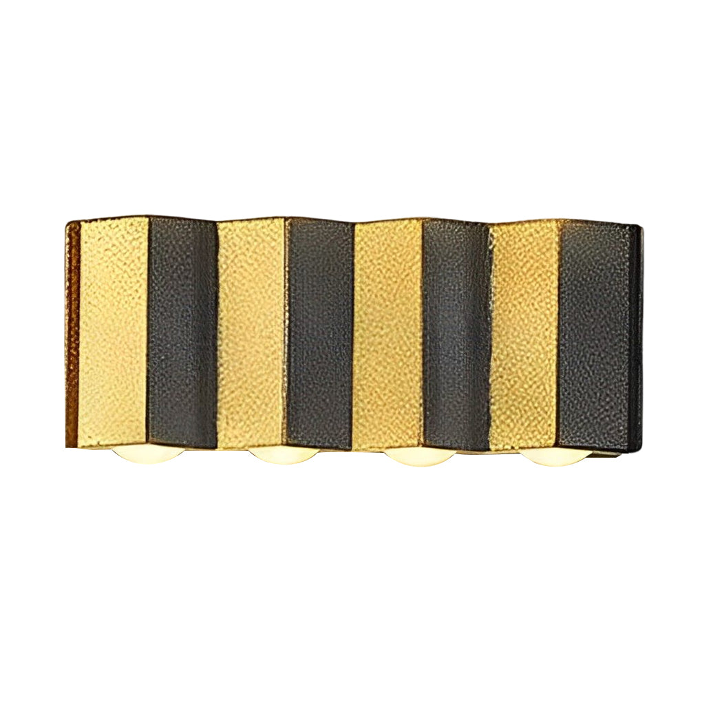 Modern Aluminum LED Outdoor Up Down Wall Light Black Gold Finish