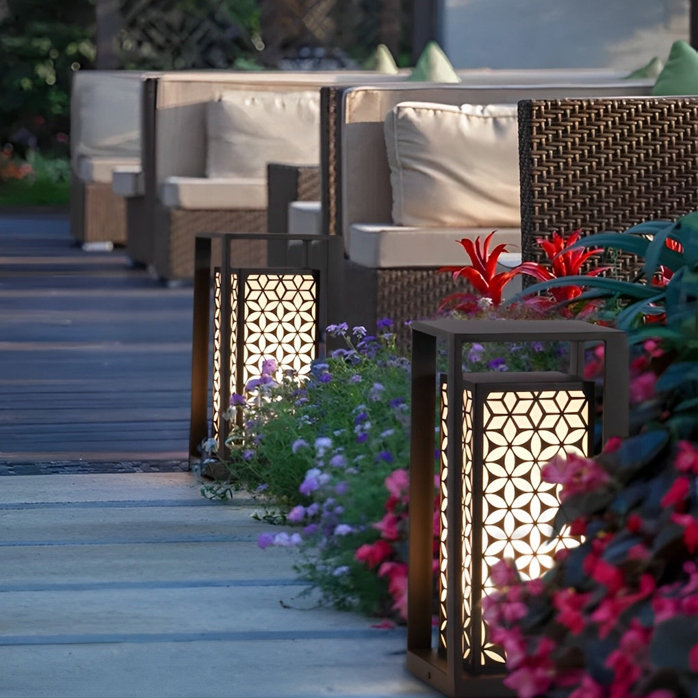 Vintage Galvanized Outdoor Pathway Lights IP65 Waterproof LED Lawn