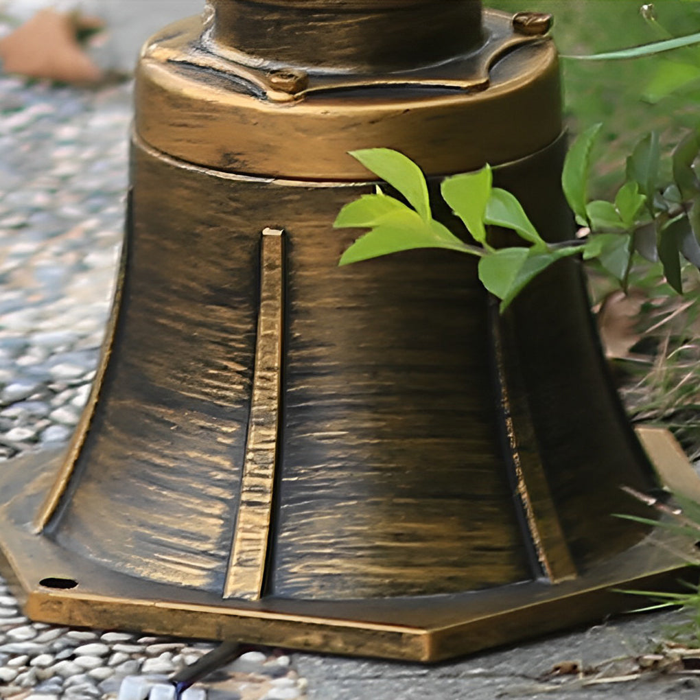 Vintage Golden LED Outdoor Pathway Light | European Lawn Lamp