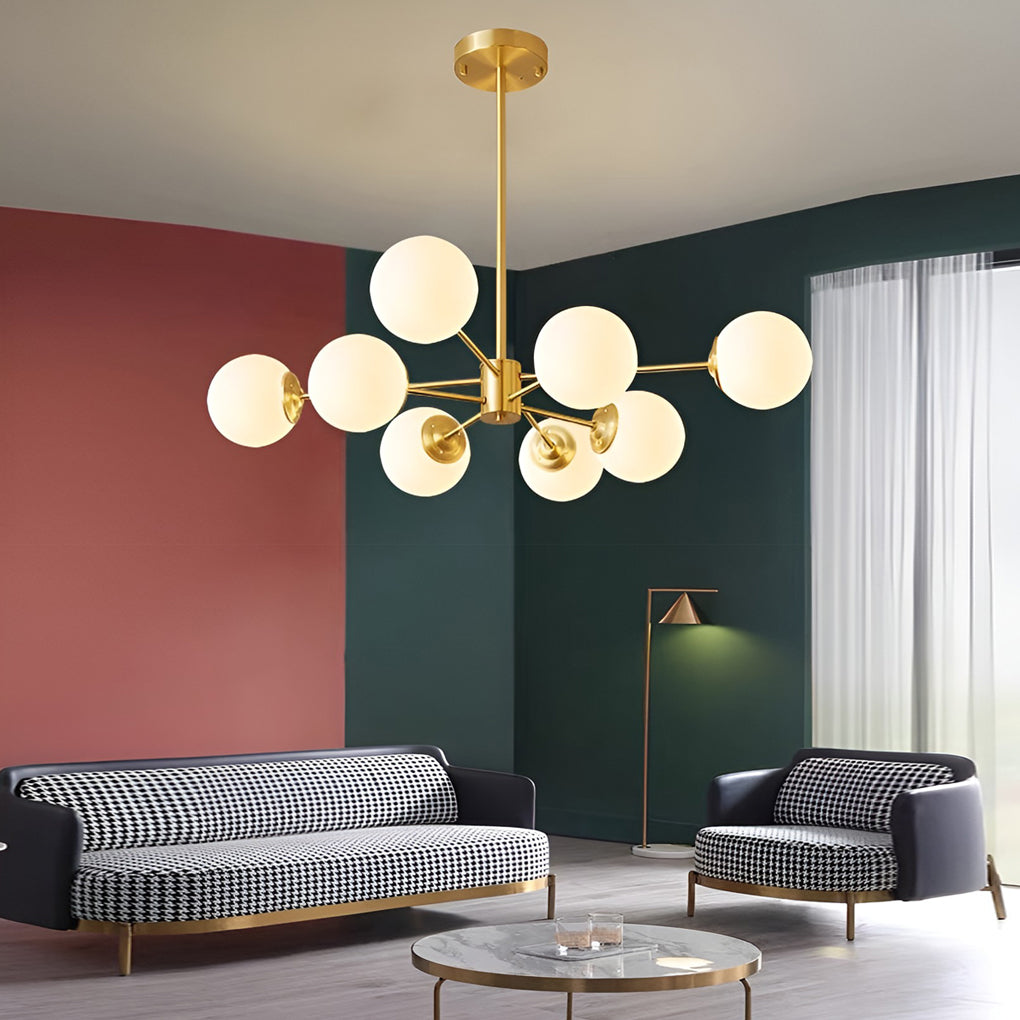 6-Light Three-Step Dimming LED Chandelier Kitchen Island Lighting