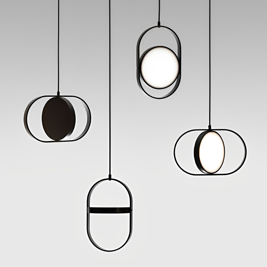Modern Black LED Pendant Light with 3-Step Dimming