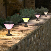 Modern Solar Fence Post Light with Colorful Gradient Modes