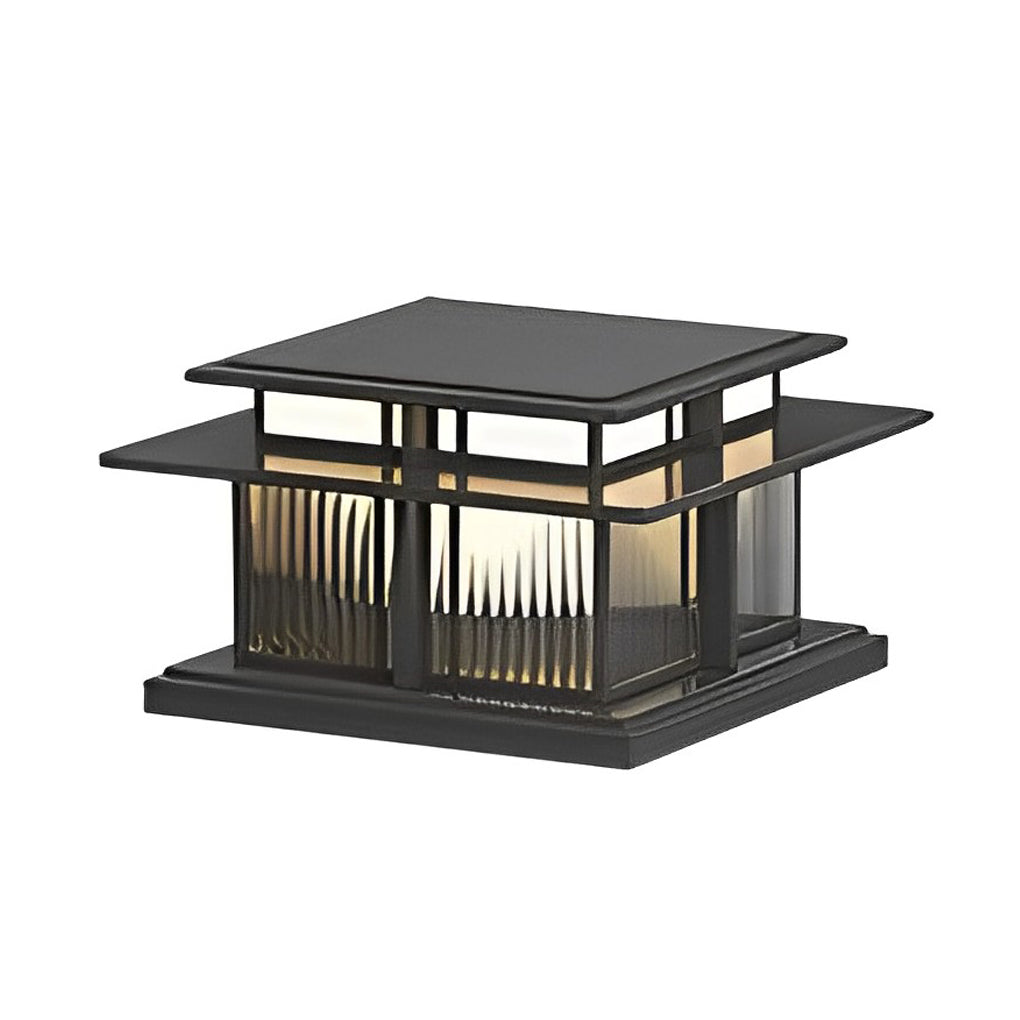 Modern Solar LED Post Cap Light - IP65 Waterproof Pillar Light