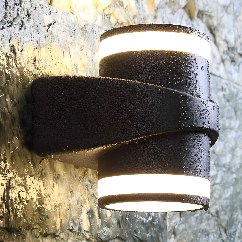 Modern LED Outdoor Wall Light - Black Aluminum Waterproof Sconce