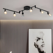 Adjustable Iron Directional Ceiling Light - Black Nordic Flush Mount