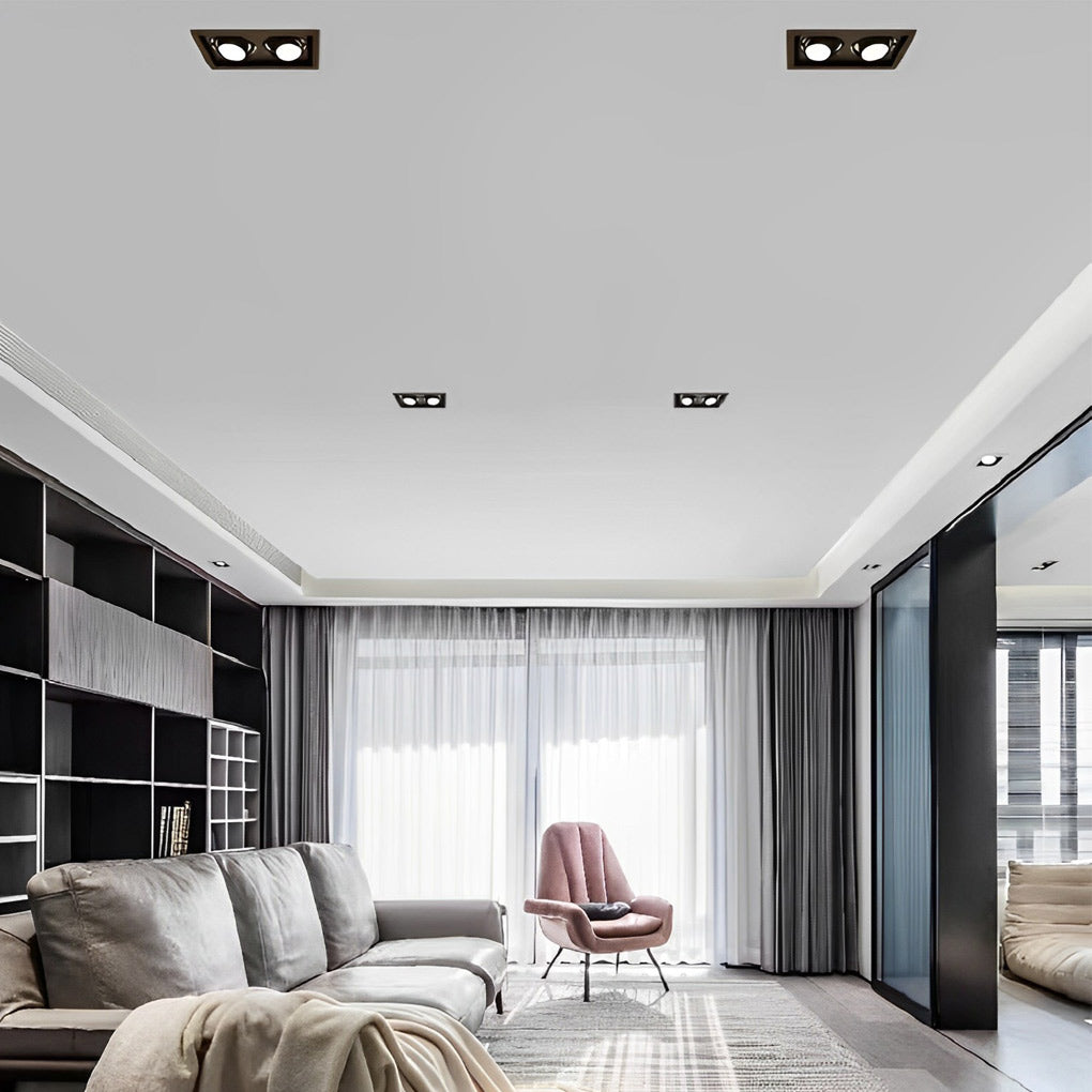 2-Light Adjustable Recessed Spotlight with Three-Step Dimming