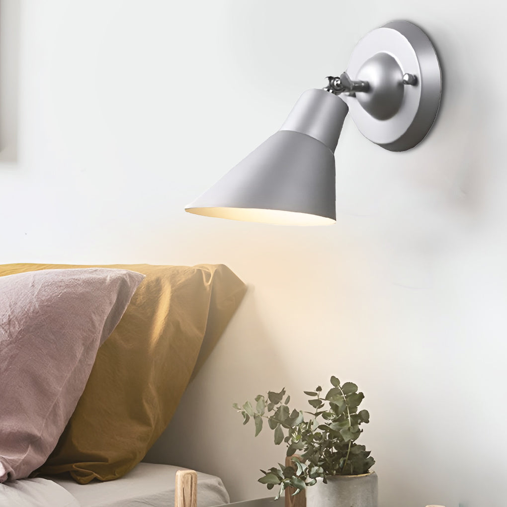 Adjustable Industrial Wall Sconce - Plug-in Reading Lamp