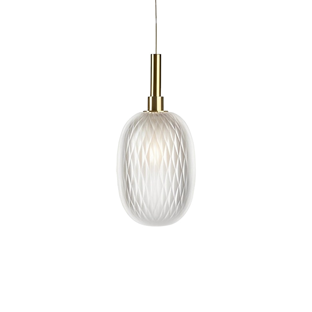 Glass Lantern Pendant Light Modern Iron Ceiling Fixture