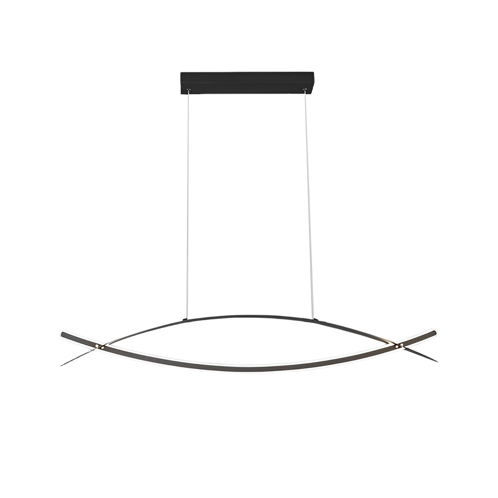 Modern Linear LED Pendant Light with Stepless Dimming