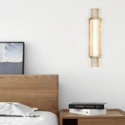 Modern Crystal Glass Wall Sconce with LED – Electroplated Gold Finish