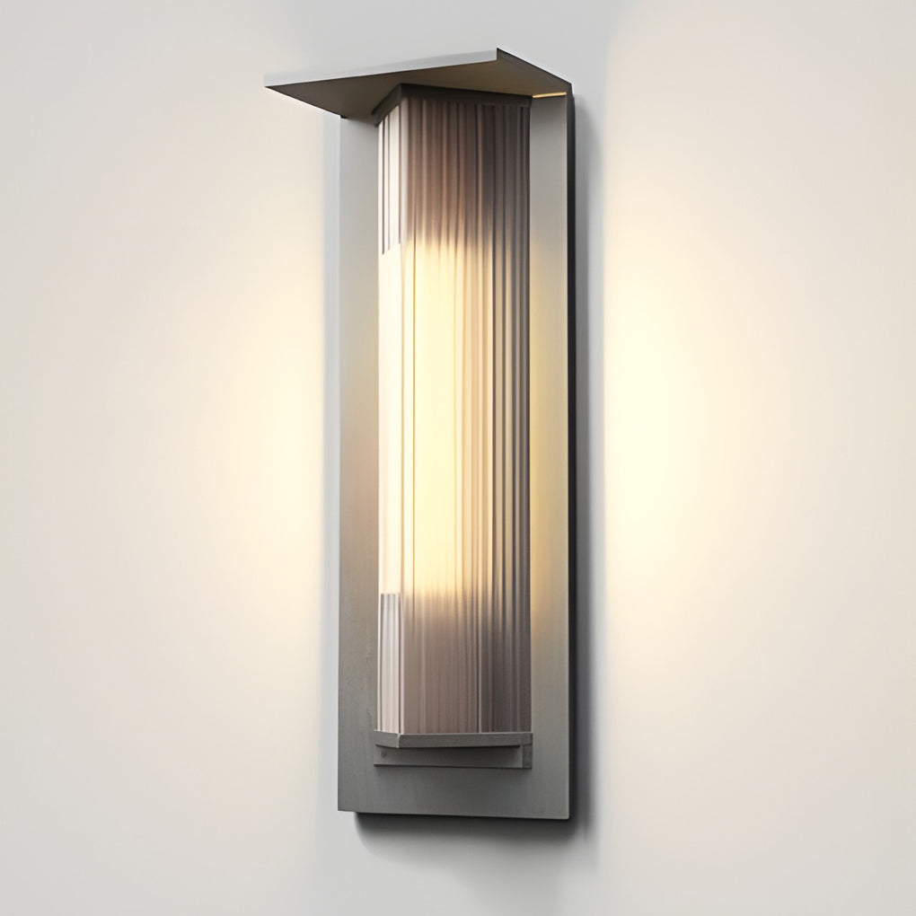 Industrial LED Solar Outdoor Wall Light – Aluminum & Glass