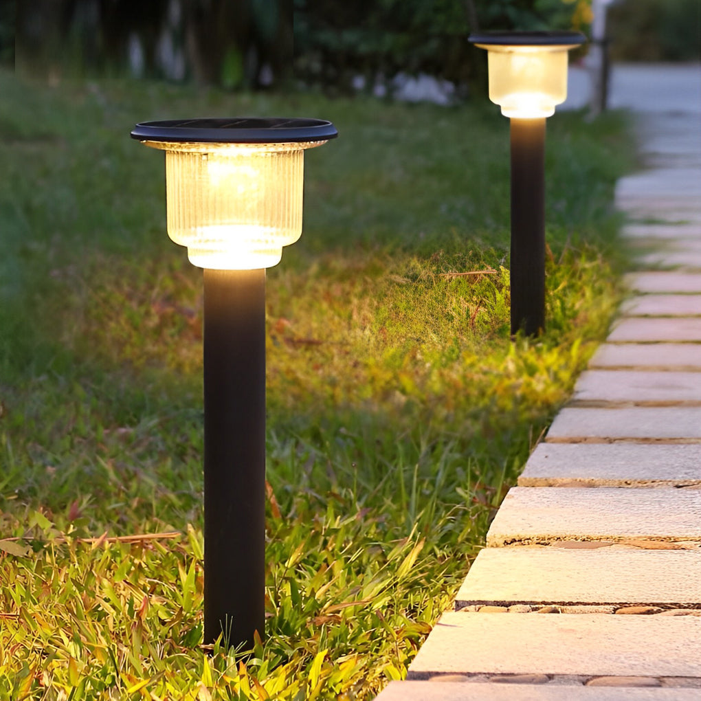 Solar LED Pathway Light with Adjustable Brightness - Matte Black