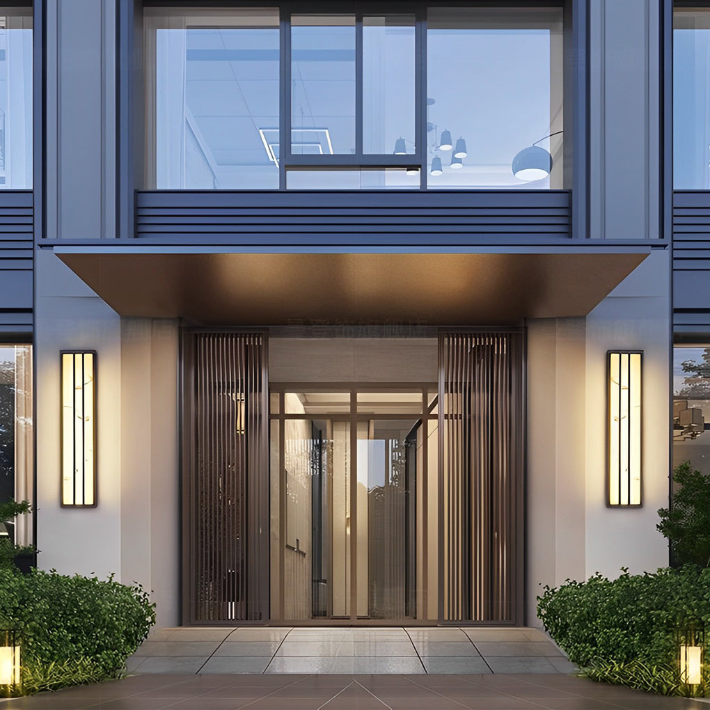Modern Waterproof Outdoor Wall Light - Resin & Steel LED Fixture