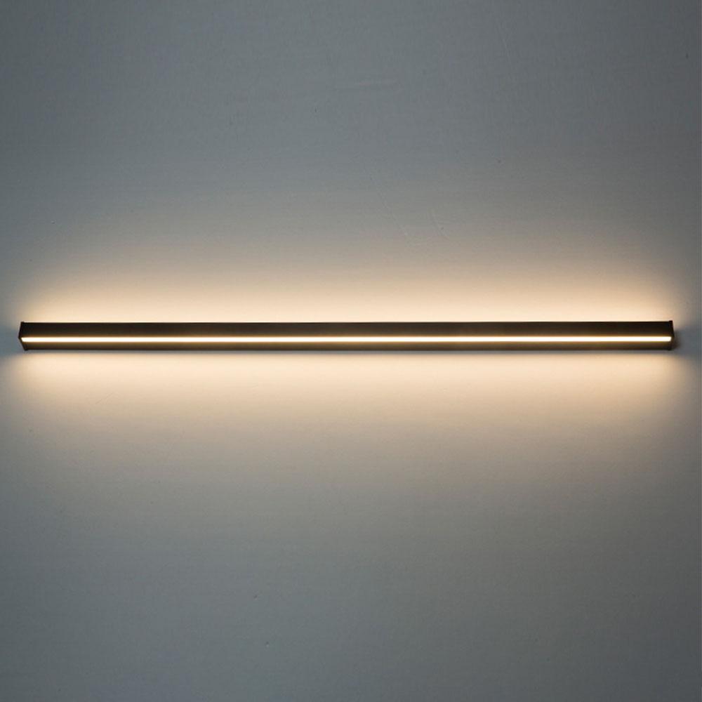 Linear LED Outdoor Wall Light Dimmable Black Aluminum Minimalist