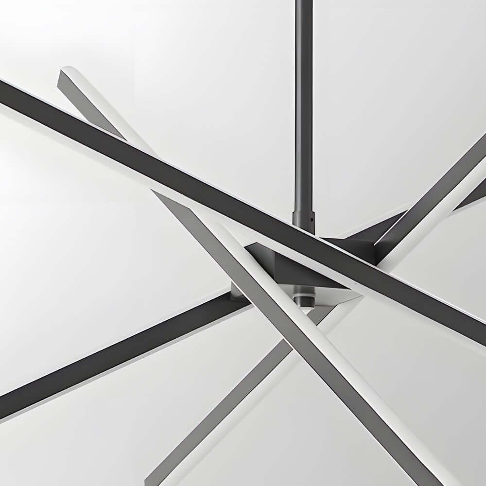 4-Light Dimmable LED Sputnik Linear Chandelier – Modern Copper
