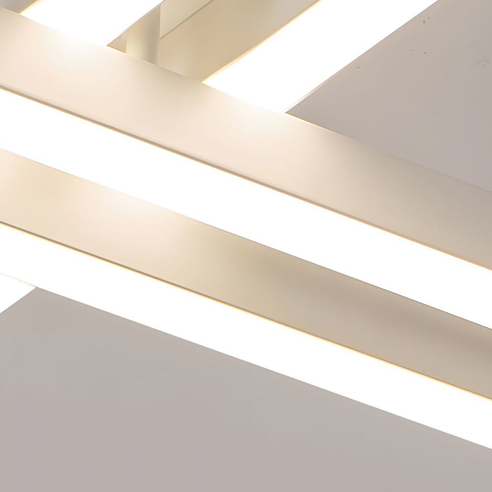 4-Light Geometric Linear LED Flush Mount Ceiling Light