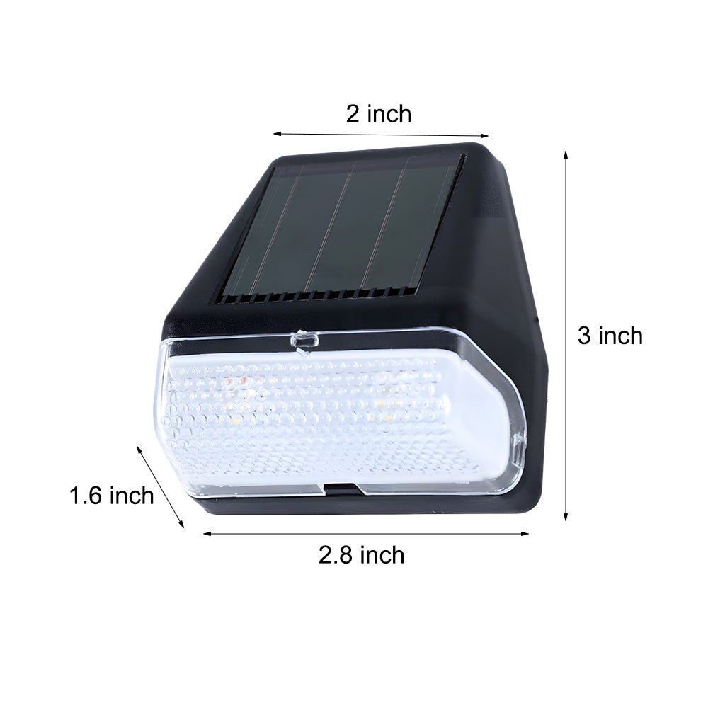 Solar Step Lights with Dusk-to-Dawn Sensor - 4 Pack Outdoor LED