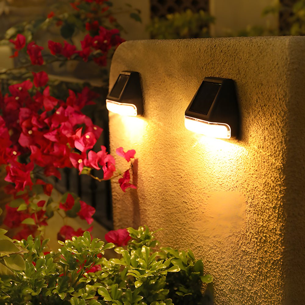 Solar Step Lights with Dusk-to-Dawn Sensor - 4 Pack Outdoor LED
