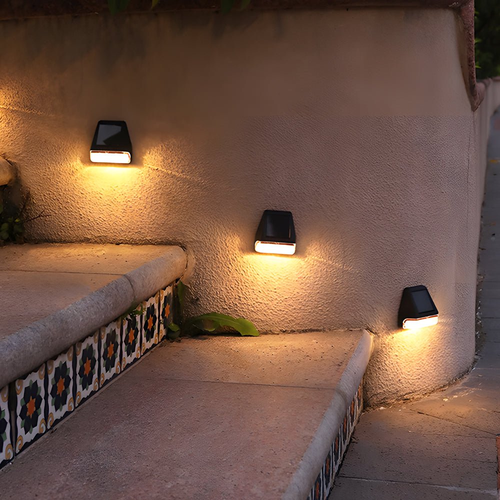 Solar Step Lights with Dusk-to-Dawn Sensor - 4 Pack Outdoor LED