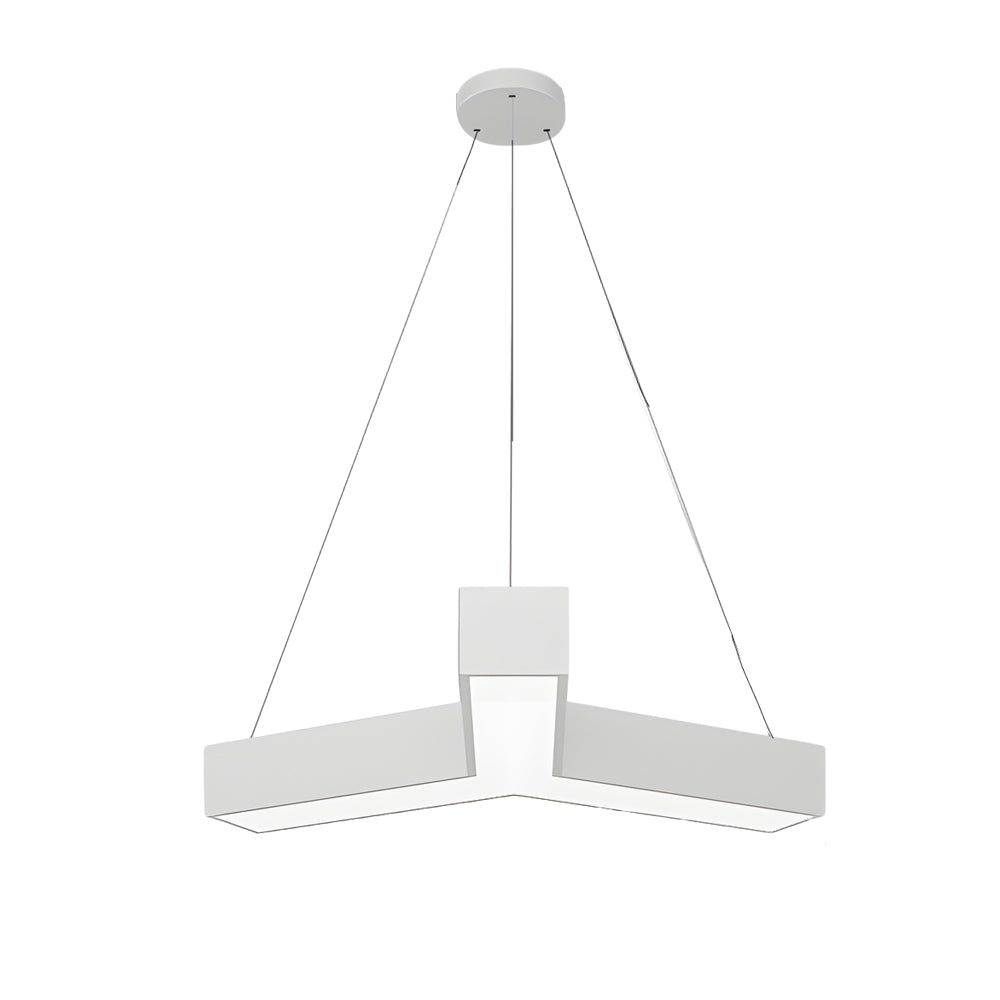 Modern Y-Shaped Linear LED Pendant Light Set - 4 Piece Office
