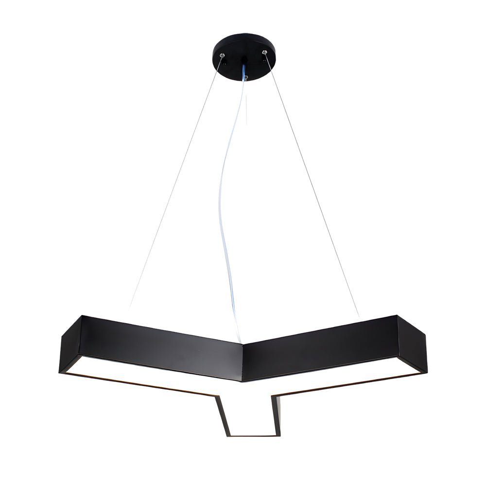 Modern Y-Shaped Linear LED Pendant Light Set - 4 Piece Office