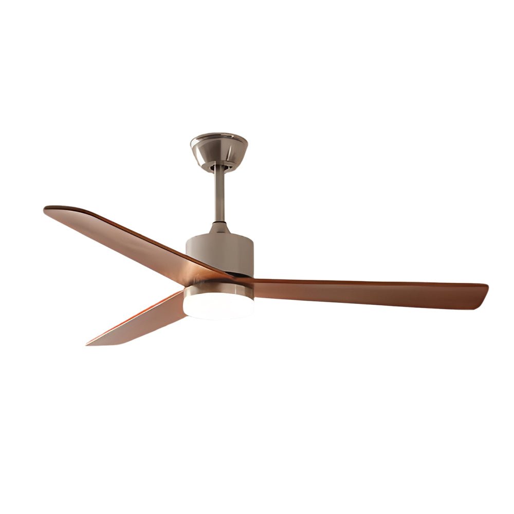 Modern Wooden 3-Blade LED Ceiling Fan with Remote Control