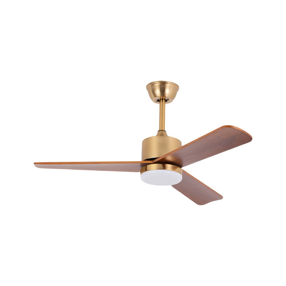 Modern Wooden 3-Blade LED Ceiling Fan with Remote Control