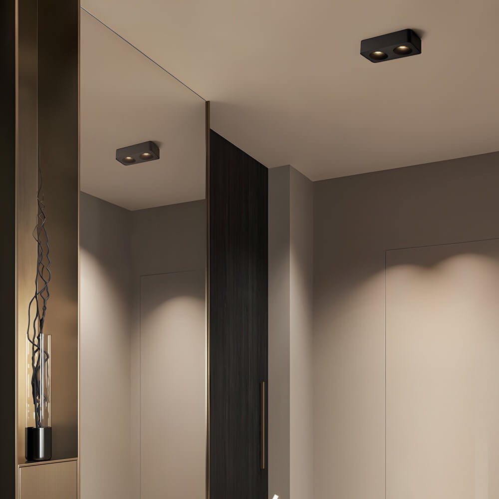 Square COB LED Flush Mount Spotlight - Modern Aluminum Downlight