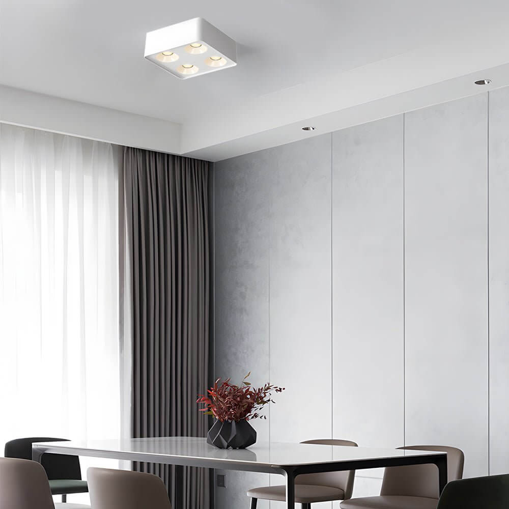 Square COB LED Flush Mount Spotlight - Modern Aluminum Downlight
