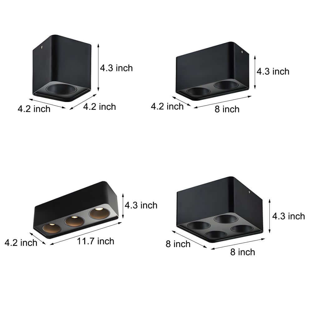 Square COB LED Flush Mount Spotlight - Modern Aluminum Downlight