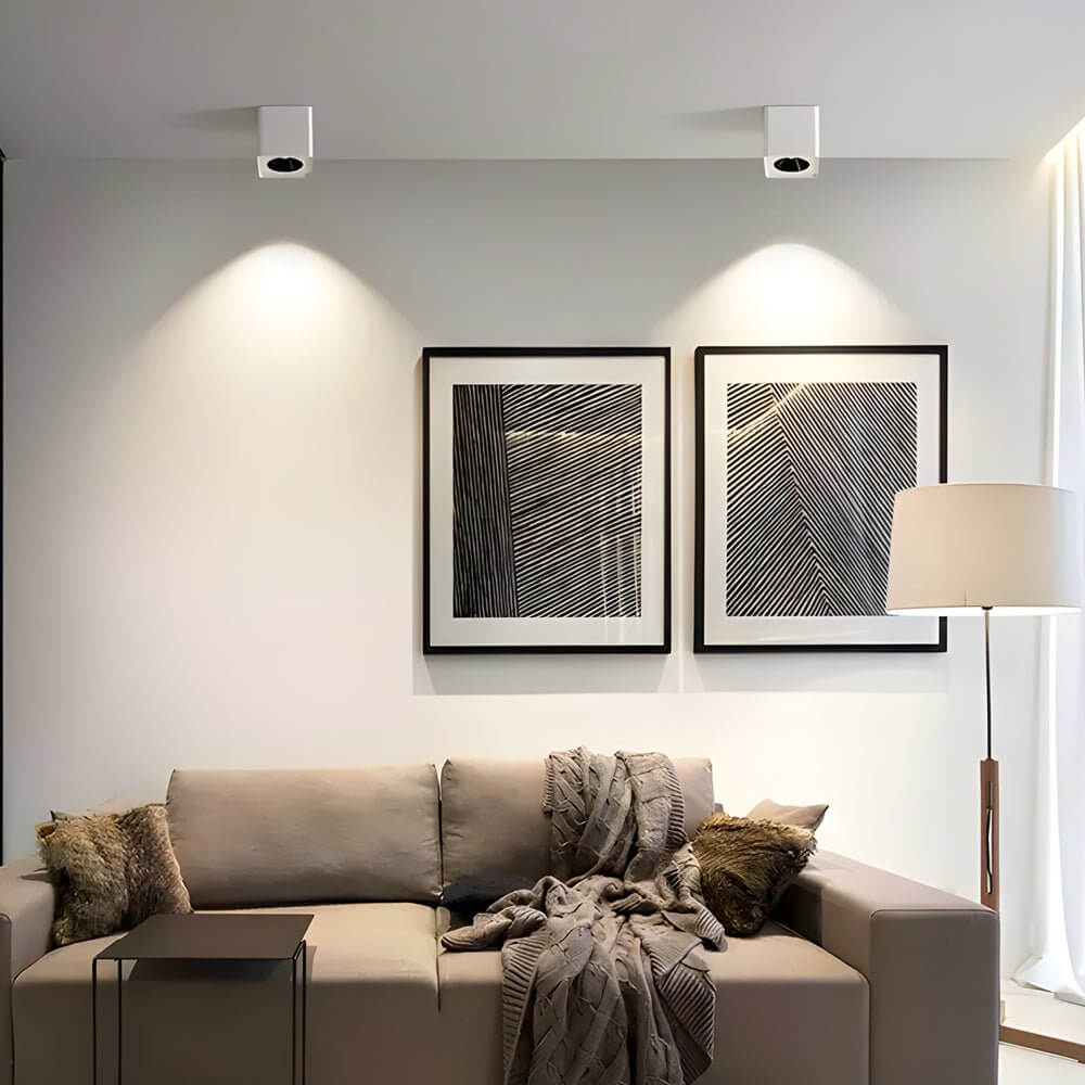 Square COB LED Flush Mount Spotlight - Modern Aluminum Downlight