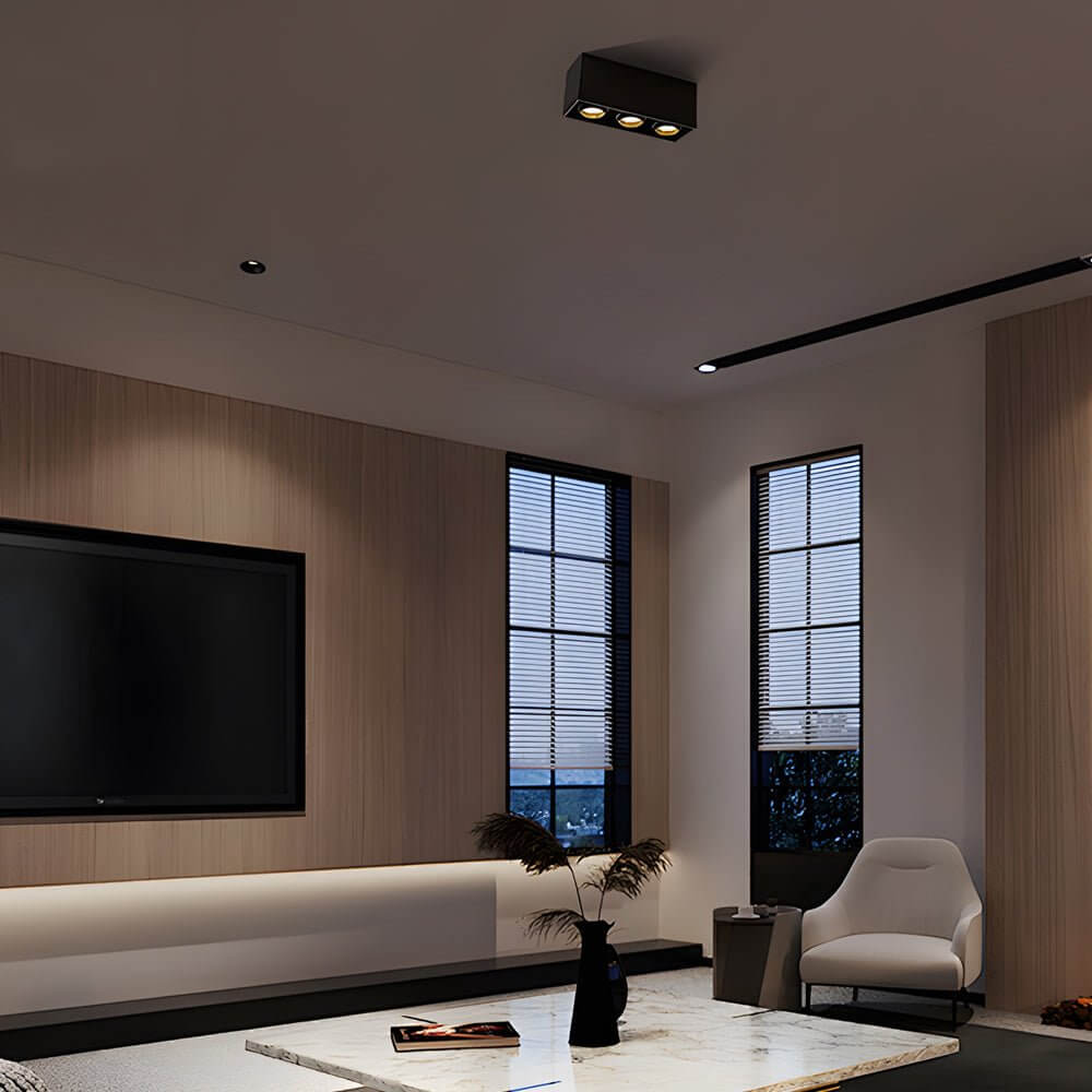Square COB LED Flush Mount Spotlight - Modern Aluminum Downlight