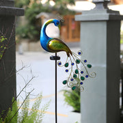 43.7 In. Solar Peacock Garden Stake - Modern Outdoor Lighting (2-Pack)
