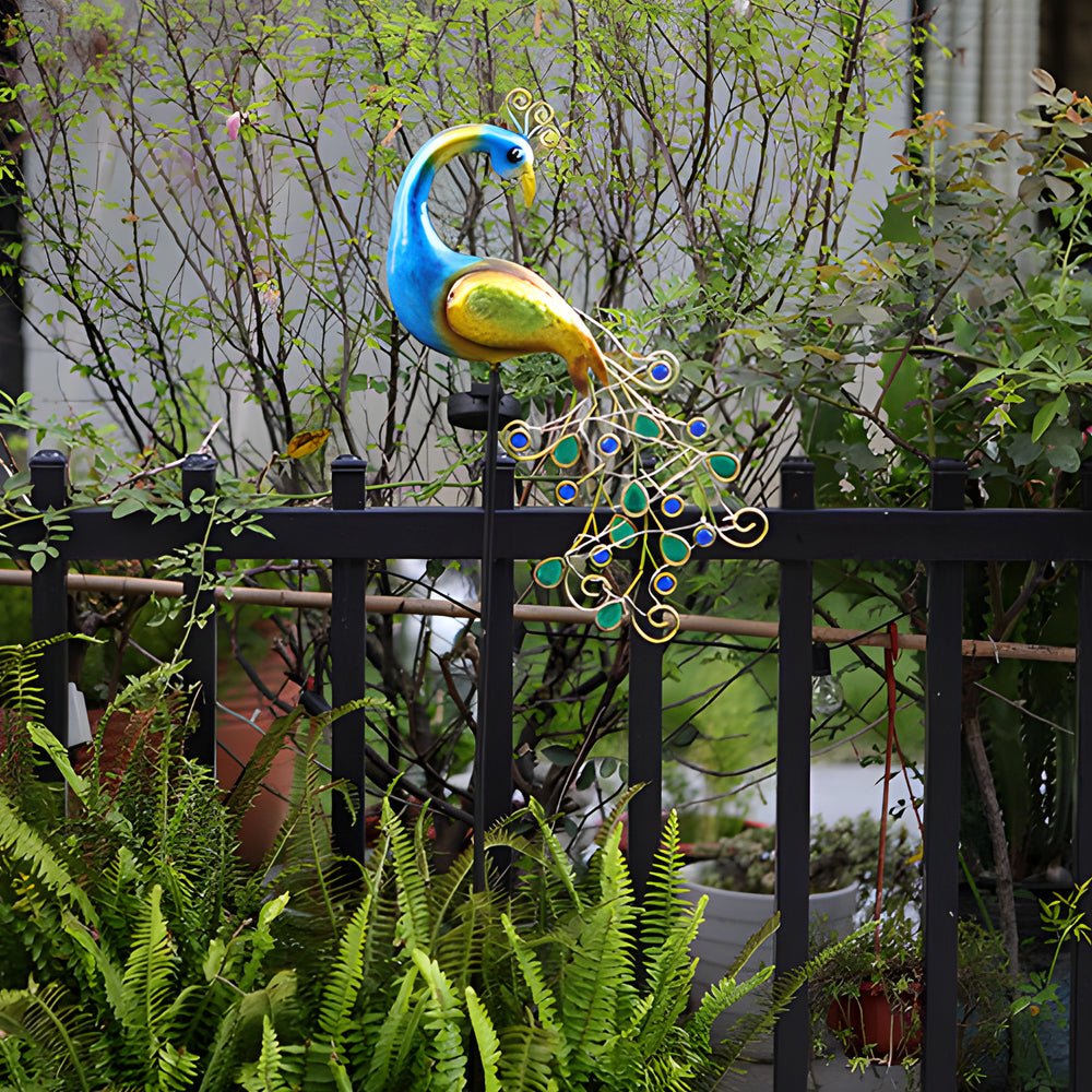 43.7 In. Solar Peacock Garden Stake - Modern Outdoor Lighting (2-Pack)