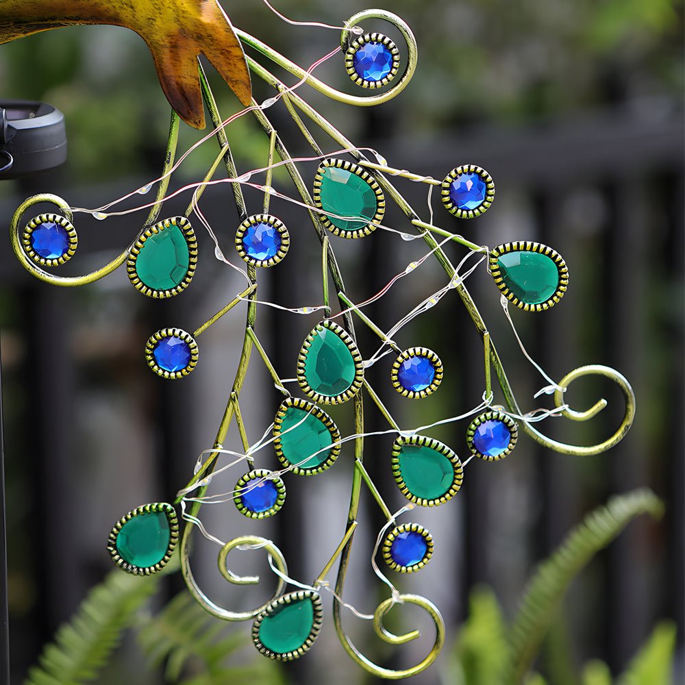 43.7 In. Solar Peacock Garden Stake - Modern Outdoor Lighting (2-Pack)