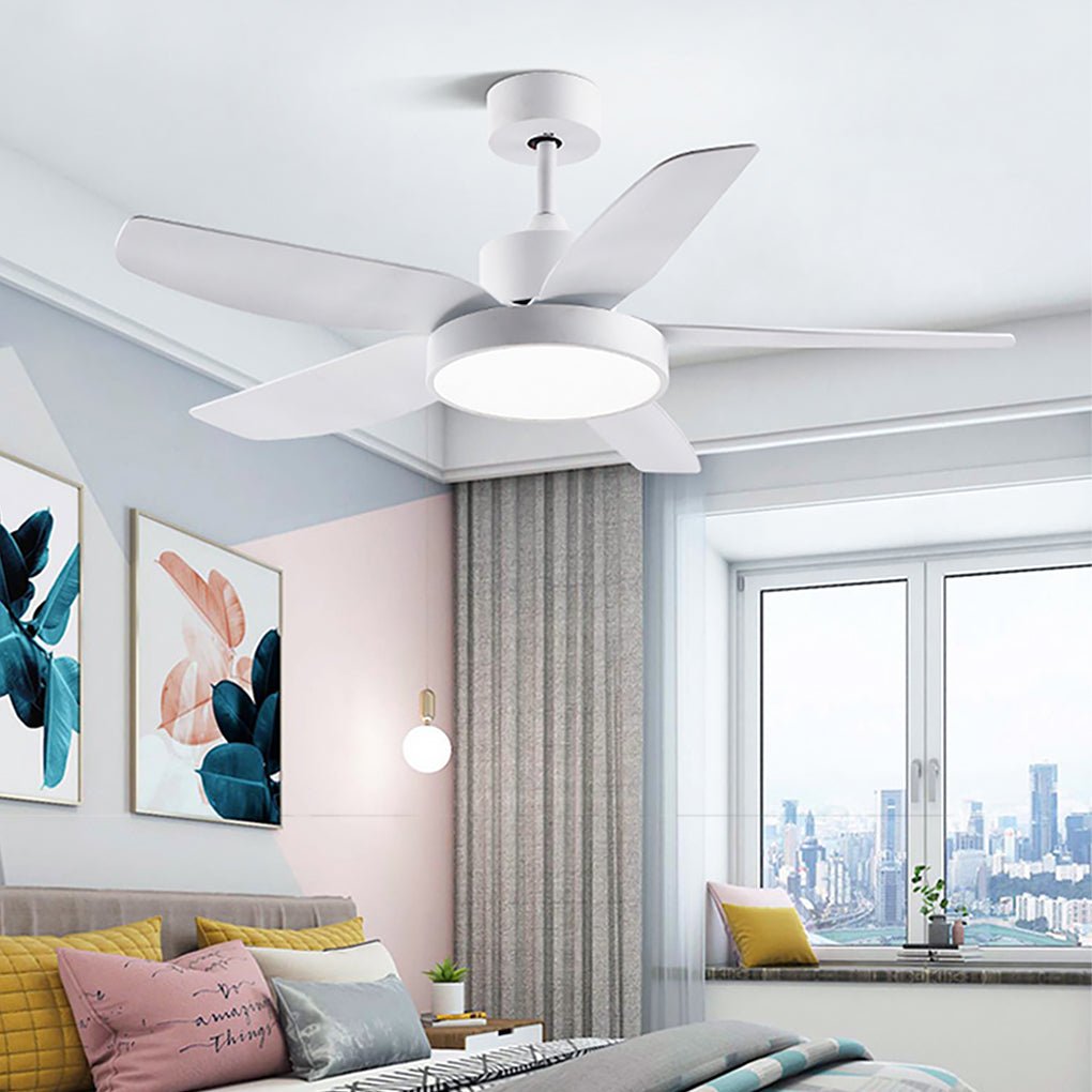 46-Inch Modern LED Ceiling Fan with Remote & Reversible Blades