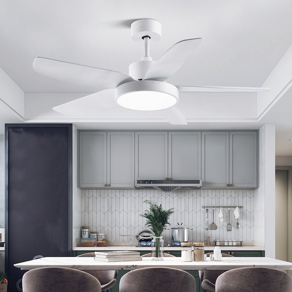 46-Inch Modern LED Ceiling Fan with Remote & Reversible Blades